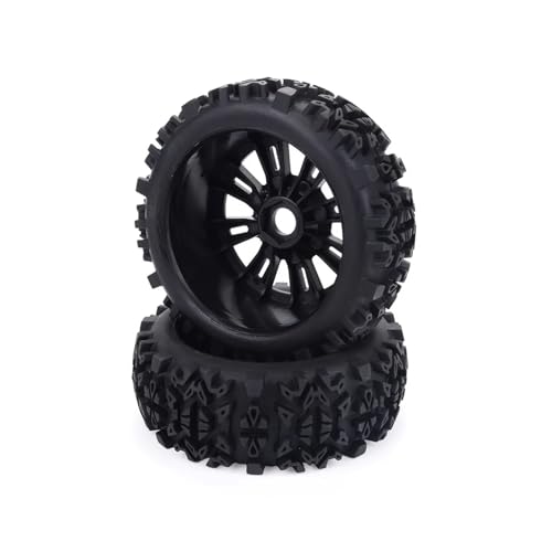 Reifen Kunststoff Räder Kompatibel Mit Truggy, Für HSP, Für Für traxxas, Für Wltoys, Für 1/8 RC Monster Truck, Räder, Reifen, Gummi, 170 MM, 155 MM, 150 MM, 120 MM, 17 Mm Sechskantnabe, 2 Stück(8065) von VBNYBA