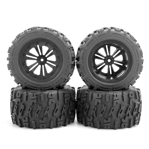 VBNYBA Reifen Kunststoff Räder Für RC Räder Reifen 4PCS 129X70MM 12mm Adapter Für 1/10 RC Modell Auto Monster Truck Zubehör von VBNYBA