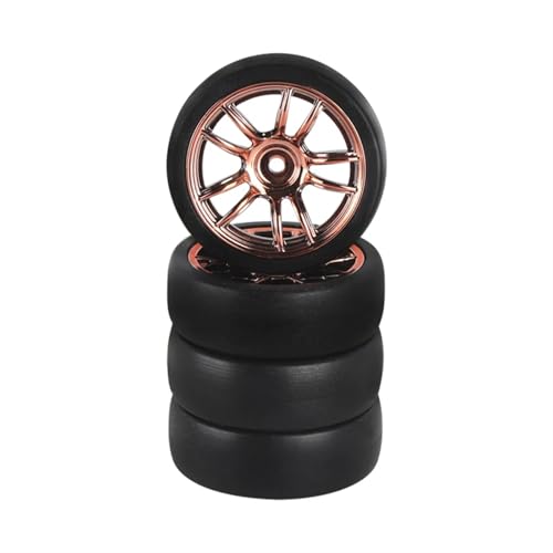 VBNYBA Reifen Kunststoff Räder Kompatibel Mit 1:18 Für LDRC Für AE86 Für A86 Für LD1801 LD1802 LD1803 A01 A02 RC Hard Drift Tire Wheel Hard Tyre 1/18 RC Car Upgrade-Teile(Brown,A) von VBNYBA