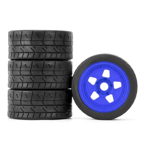 VBNYBA Reifen Kunststoff Räder Kompatibel Mit ARRMA Für INFRACTION Für FELONY Für LT18090 1/7 Reifen RC-Simulationsmodell Zubehör Runflat-Reifen 4-tlg. Reifen(Blue) von VBNYBA