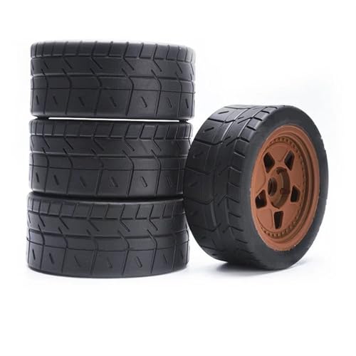 VBNYBA Reifen Kunststoff Räder Kompatibel Mit ARRMA Für INFRACTION Für FELONY Für LT18090 1/7 Reifen RC-Simulationsmodell Zubehör Runflat-Reifen 4-tlg. Reifen(Brown) von VBNYBA