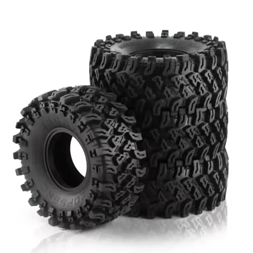 VBNYBA Reifen Kunststoff Räder Kompatibel Mit Axial Für SCX10 Für Pro Für Wraith Für Capra Für RR10 Für TRXs Für TRX4 Für YK4082 1/10 4-teiliger RC-Auto-Gummireifen-Radreifen von VBNYBA