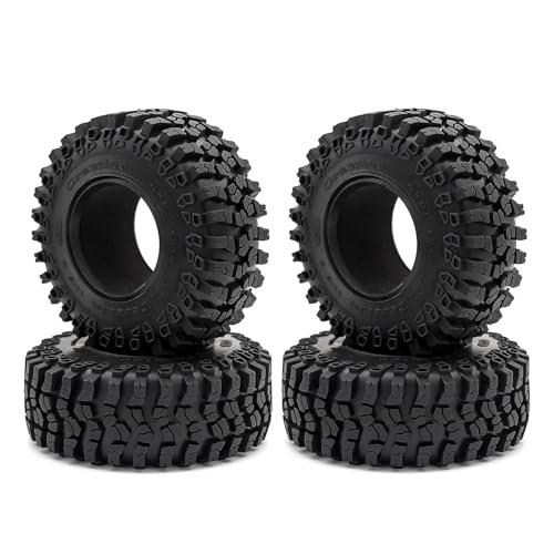 VBNYBA Reifen Kunststoff Räder Kompatibel Mit Für SCX10 Für TRX4 Für SCX10 Für II Für RBX10 Für G8 4pcs 2.2“ RC Crawler Reifen Gummi Rad Reifen von VBNYBA