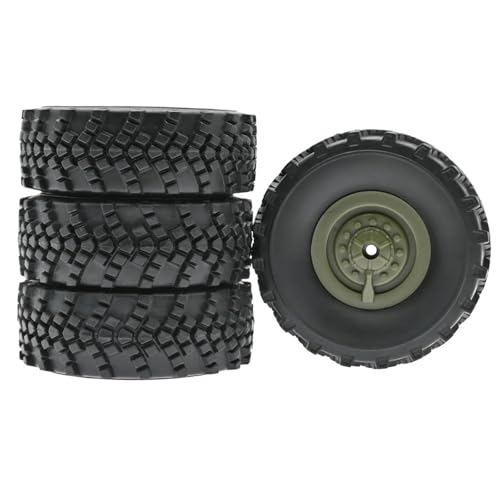 VBNYBA Reifen Kunststoff Räder Kompatibel Mit WPL Für B14 Für B24 Für B16 Für B36 Für C14 Für C24 Für C54 1/16 RC-Auto-Upgrade-Teile Ersatzzubehör 4-teiliger Reifen Radreifen(Color1) von VBNYBA