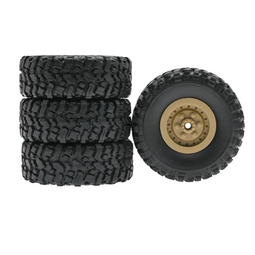 VBNYBA Reifen Kunststoff Räder Kompatibel Mit WPL Für B14 Für B24 Für B16 Für B36 Für C14 Für C24 Für C54 1/16 RC-Auto-Upgrade-Teile Ersatzzubehör 4-teiliger Reifen Radreifen(Color3) von VBNYBA
