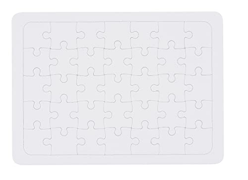 VBS Blanko-Puzzle 35 Teile 29cm x 21cm Weiß Karton von VBS