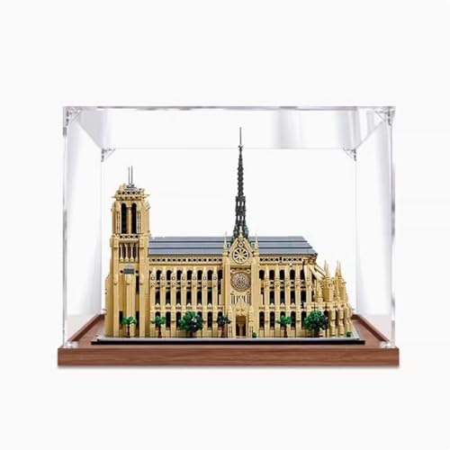 Transparente Acryl-Vitrine für Lego 21061 Notre Dame de Paris staubdichte Vitrine (Modell nicht im Lieferumfang enthalten) (2 mm) von VBXDHIID