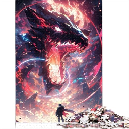 Puzzles 1000 Teile für Erwachsene Gefahr der Drachen Anime Puzzles für Erwachsene und Kinder Holzpuzzle Heimdekoration Puzzles 1000 Teile (75 x 50 cm) von VCHICS