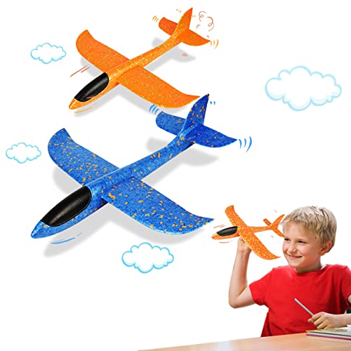 VCOSTORE Styroporflieger Flugzeug Styropor - 2 Stück Spielzeug Segelflugzeug Wurfgleiter Flieger für Kinder von VCOSTORE