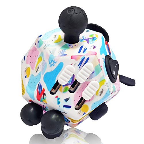 VCOSTORE Fidget Cube mit 12 Seiten, Infinity Cube Fidget Anti Stress Würfel Spielzeug für Erwachsene Kinder mit ADHS,ADD,ASD,ADHD von VCOSTORE