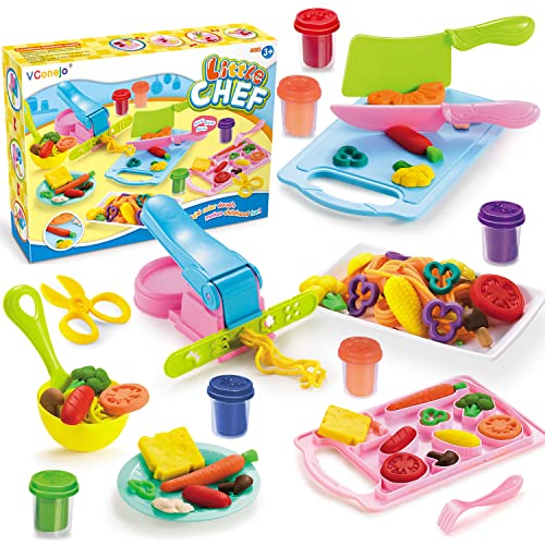 knete ab 3 Jahre Mais 18 Stück knete Dough ab 4 Küchensets Knetspielzeug für Kinder von Kitchen Creations für kleine Köche von VConejo