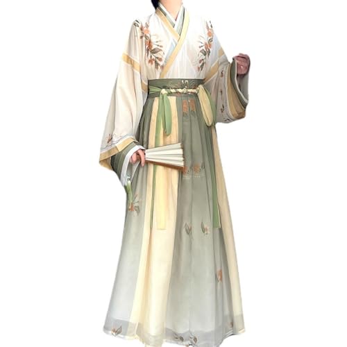 VDCVADKYE Chinesisches Hanfu-Kleid, Dreiteiliger Hanfu-Rock for Damen im chinesischen Stil, gehoben und neuartig(Medium) von VDCVADKYE