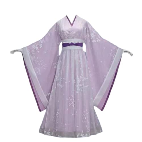 VDCVADKYE Chinesisches Hanfu-Kleid, Frauen Alte Chinesische Hanfu Set Weibliche Cosplay Kostüm Hanfu Kleid Lila Outfit(Large) von VDCVADKYE