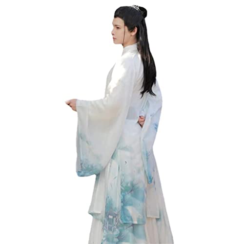 VDCVADKYE Chinesisches Hanfu-Kleid, Hanfu Kleid Alte Chinesische Stickerei Hanfu Männlich Cosplay Kostüm Grau(Blue,Small) von VDCVADKYE