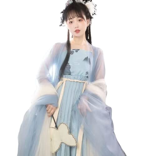 VDCVADKYE Chinesisches Hanfu-Kleid, Hanfu Kleid Frauen Alte Chinesische Stickerei Hanfu Set Weibliche FairyCosplay(Large) von VDCVADKYE