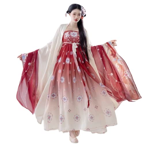 VDCVADKYE Chinesisches Hanfu-Kleid, Hanfu-Kleid for Damen, altes chinesisches traditionelles Hanfu-Set, weibliches Cosplay-Kostüm(Medium) von VDCVADKYE