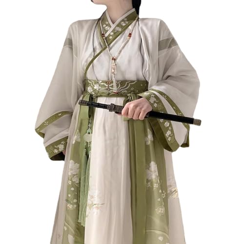 VDCVADKYE Chinesisches Hanfu-Kleid, Jin Made Hanfu Damen Herbst und Winter im chinesischen Stil, einteiliger konfuzianischer Rock(Small) von VDCVADKYE