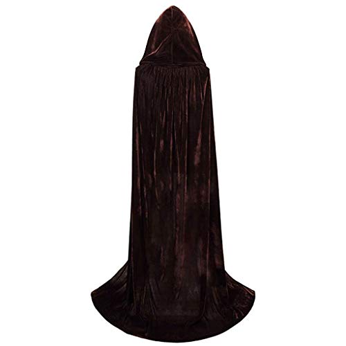 VDDTAGAM Gothic Kostüm Damen Umhang Halloween Damen Halloween Kostüm Vampir Damen Kostüme Für Erwachsene Ghostface Kostüm Helloween Kostüm Schwarzer Umhang Halloween Halloween Kostüm D(Coffee,L) von VDDTAGAM