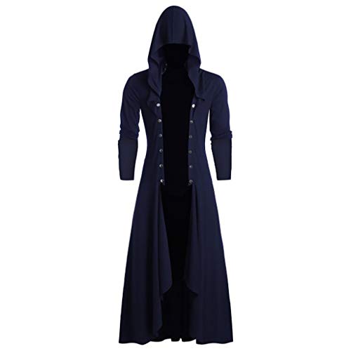 VDDTAGAM Halloween Kostüm Vampir Damen Men In Black Kostüm Halloween Herren Halloween Kostüm Damen Umhang Schwarzer Umhang Halloween Helloween Kostüm Vampir Kostüm Damen Halloween Herr(Blue,L) von VDDTAGAM