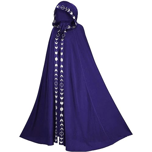 VDDTAGAM Helloween Kostüm Men In Black Kostüm Halloween Kostüm Frauen Umhang Schwarz Horror Kostüm Witch Costume Women Jedi Robe Jedi Kostüm Ghostface Kostüm Halloween Partnerkostüme C(Purple,XL) von VDDTAGAM