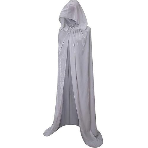 VDDTAGAM Umhang Mit Kapuze Halloween Kostüm Vampir Damen Halloween Kostüm Vampir Damen Hexenumhang Damen Vampir Umhang Jedi Kostüm Herren Halloween Mantel Ghostface Kostüm Vampir Umhan(Gray,L) von VDDTAGAM