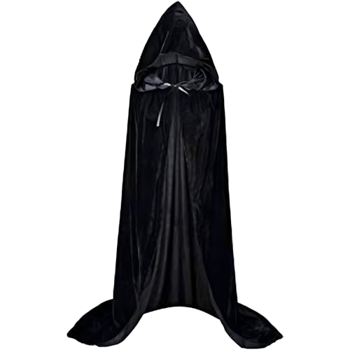 VDDTAGAM Witch Costume Women Vampir Umhang Umhang Mit Kapuze Scream Kostüm Umhang Halloween Vampir Umhang Erwachsene Scream Kostüm Herren Halloween Kostüm Erwachsene Halloween Costume (Black,M) von VDDTAGAM