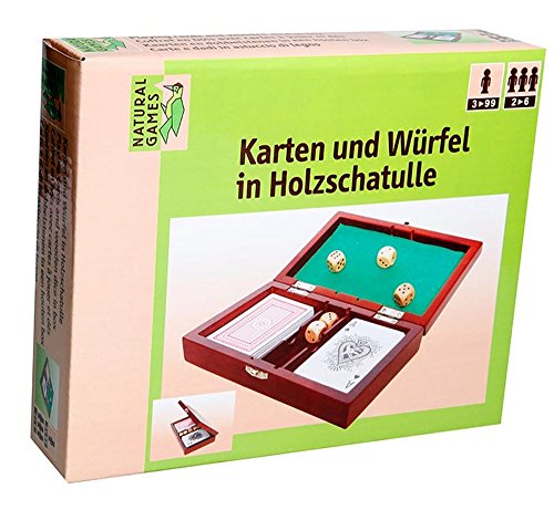 Natural Games Karten und Würfel in Holzschatulle von VEDES Großhandel GmbH - Ware