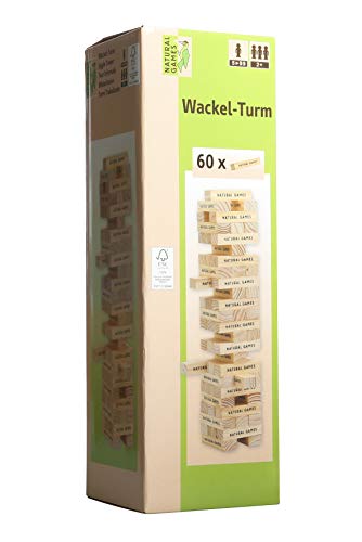 Natural Games Wackel-Turm mit 60 Spielsteine von VEDES Großhandel GmbH - Ware