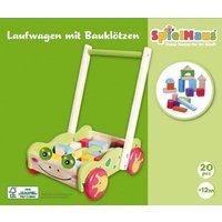 SpielMaus Holz Laufwagen mit Bauklötzen, 20 Stück SpielMaus Holz Laufwagen mit Bauklötzen, 20 Stück von VEDES Großhandel GmbH - Ware