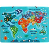 SpielMaus Holz Magnet-Tier Weltkarte 40 x 30 cm SpielMaus Holz Magnet-Tier Weltkarte 40 x 30 cm von VEDES Großhandel GmbH - Ware