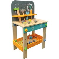 SpielMaus Holz Werkbank 40x26,5x65 cm, 44 Teile von VEDES Großhandel GmbH - Ware