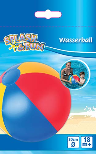 VEDES Großhandel 77802347 Splash & Fun Strandball uni, 30cm, Bunt von VEDES Großhandel