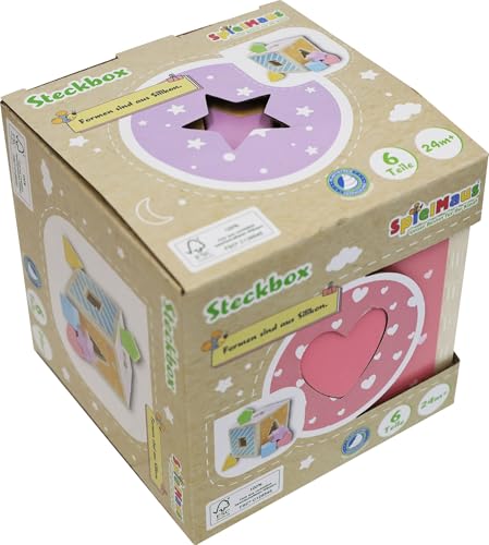 VEDES SpielMaus Holz Steckbox, Silikon, 6 Teile von VEDES Großhandel GmbH - Ware