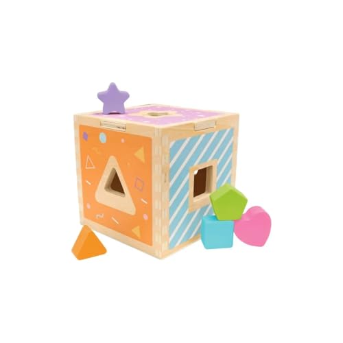 VEDES SpielMaus Holz Steckbox, Silikon, 6 Teile von VEDES