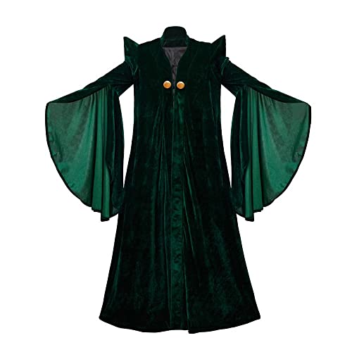 Professor McGonagall Cosplay Kostüm Damen Hexe Halloween Kostüm Zauberin Umhang Robe-XXL/3XL von VEECOOCOS