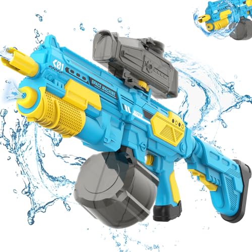 VEEKAY Elektrische Wasserpistole,1350CC Hohe KapazitäT Wasserpistole Elektrisch,Automatische Wasseraufnahme Wasserspritzpistole,Spielzeug Wasserpistole für Erwachsene und Kinder Sommerspielzeug von VEEKAY