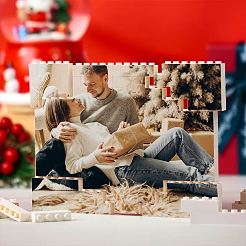 VEELU Personalisierte Bausteine mit Foto Puzzle mit Eigenem Bild Quadrat Geformt Bausteine Benutzerdefiniertes Bild Geschenk für Ihn, Sie, Paare, Frau, Männer von VEELU