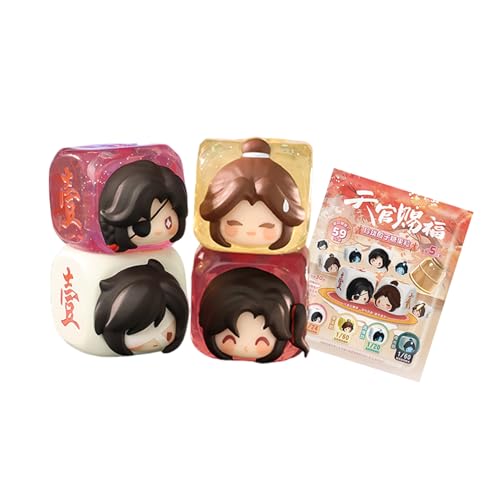 VEGAWIWI Anime Blind Box, Cute Heaven Official Blessing Lingering Dice Candy Dice Series Blind Box for Desktop Ornament, Collectable PVC Figure for Birthday Gifts (SZ) von VEGAWIWI