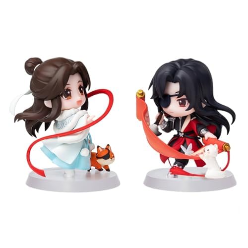 VEGAWIWI Anime-Figur, 3 Zoll niedlich Himmel Beamten Segen XieLian HuaCheng Chibi Figur, sammelbare PVC Anime-Figur für Geburtstagsgeschenke (Xie Lian and Hua Cheng) von VEGAWIWI