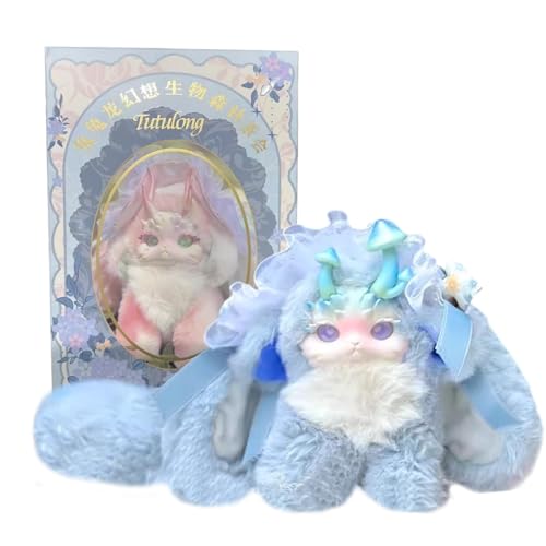 VEGAWIWI Anime Plüsch Blind Box, Niedliches Kaninchen Drache Fantasy Forest Biological Tea Series Soft Blind Box Puppe, Sammelbare Plüschtiere für Geburtstagsgeschenke von VEGAWIWI