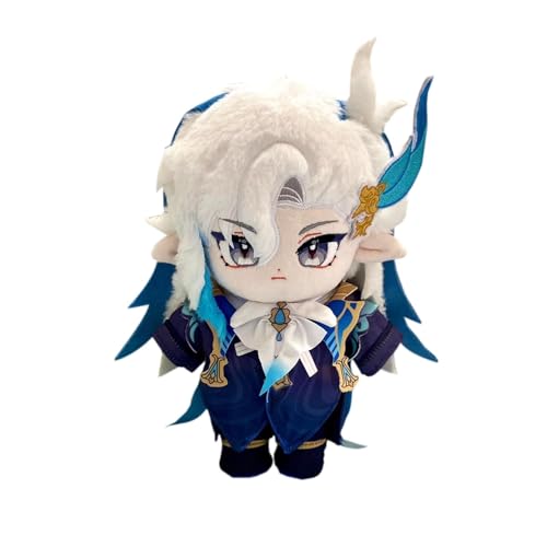 VEGAWIWI Anime Plüschpuppe, 20cm Niedliche Genshin Impact Soft Dress up Puppe mit Kleidung, Sammelbare Kawaii Plüschpuppe für Genshin Fans (Neuvillette) von VEGAWIWI