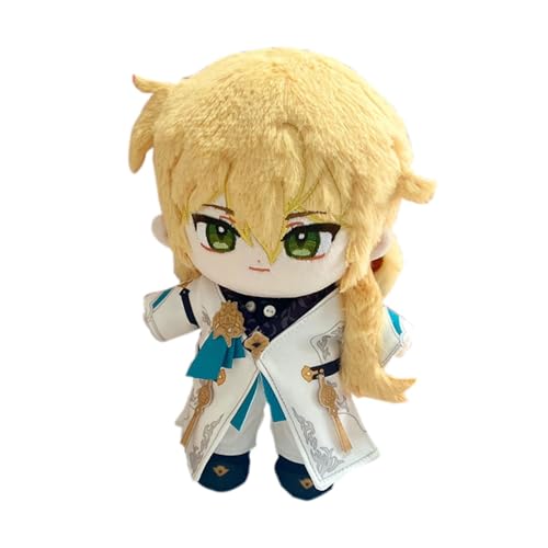 VEGAWIWI Anime Plüschpuppe, 20cm Süße Honkai Star Rail Soft Dress up Puppe mit Kleidung, Sammelbare Kawaii Plüschpuppe für HSR Fans (luocha) von VEGAWIWI