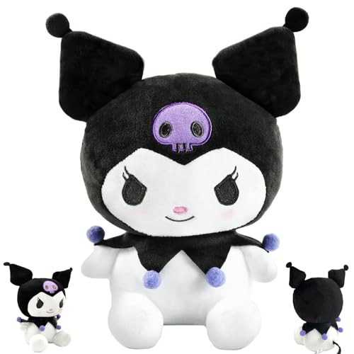 VELEEZE Kuromi Plush, Kuromi Kuscheltier 25cm, Kulomi Kuscheltier, Kuromi Plüschtiere, Sanrio Kuromi PlüSchtier, Kuromi Plush Sanrio, Sanrio Plushies für Jungen/Mädchen von VELEEZE