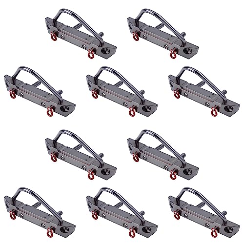 VENEKA 10X RC Auto Front Stoß Stange Metall RC Modell Teile für Axial SCX10 1/10 Fern Bedienung Crawler CNC Gefräst von VENEKA