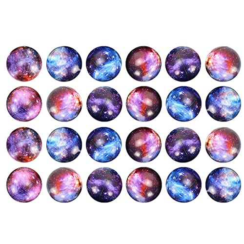 VENEKA 24 StüCk Galaxy-StressbäLle, 2,5--Weltraum-StressbäLle, Squeeze-BäLle, StressabbaubäLle für Kinder und Erwachsene von VENEKA