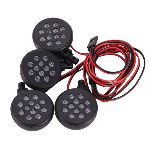 VEOFFICE 4 LED-Leuchten Empfänger Kit Kunststoffschale Lotus Scheinwerfer für 1/5 BAJA Rovan Motor 5B RC Autoteile Zubehör von VEOFFICE