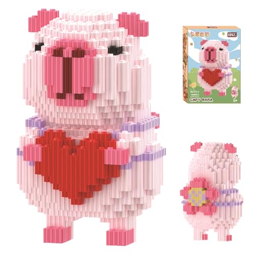 VEQENIFY Capybara Bauspielzeug,Capybara Bausteine,Baustein Tiere,Niedlich Capybara Bricks,Tier-Blöcke mit Handbuch,Particle Baustein-Set,Bausteine DIY-Spielzeug für Kinder Erwachsene VEQENIFY Capybara Bauspielzeug,Capybara Bausteine,Baustein Tiere,Niedlich Capybara Bricks,Tier-Blöcke mit Handbuch,Particle Baustein-Set,Bausteine DIY-Spielzeug für Kinder Erwachsene von VEQENIFY