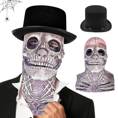 VEQENIFY Totenkopf Maske Skull Maske Skelett Maske Skull Mask Totenkopf Masken Totenkopf Maske Herren Skelett Maske Herren Skull Maske Gummi Masken von VEQENIFY