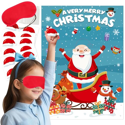 VEQENIFY Weihnachtsspiele für Kinder Weihnachtsspiel Weihnachts Spiel Weihnachten Spiele Heiligabend Weihnachtsfeier Spiele Weihnachtsspiele Erwachsene Weihnachts Spielze von VEQENIFY