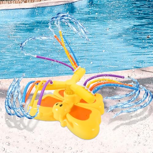 VEQENIFY Wassersprinkler Kinder Wasserspielzeug Kinder Outdoor Rasensprenger Kinder Wasserspielzeug Garten Gartenspielzeug ab 3 4 5 6 7 8 Jahre für Kinder Gartenspielzeug -Schmetterling von VEQENIFY